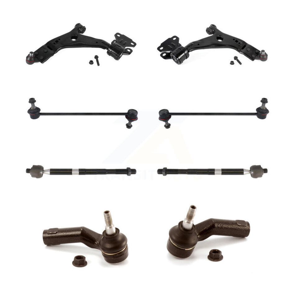 Front Control Arm & Ball Joint Tie Rod End Link Kit (8Pc) For Ford Focus Transit Connect KTR-104148