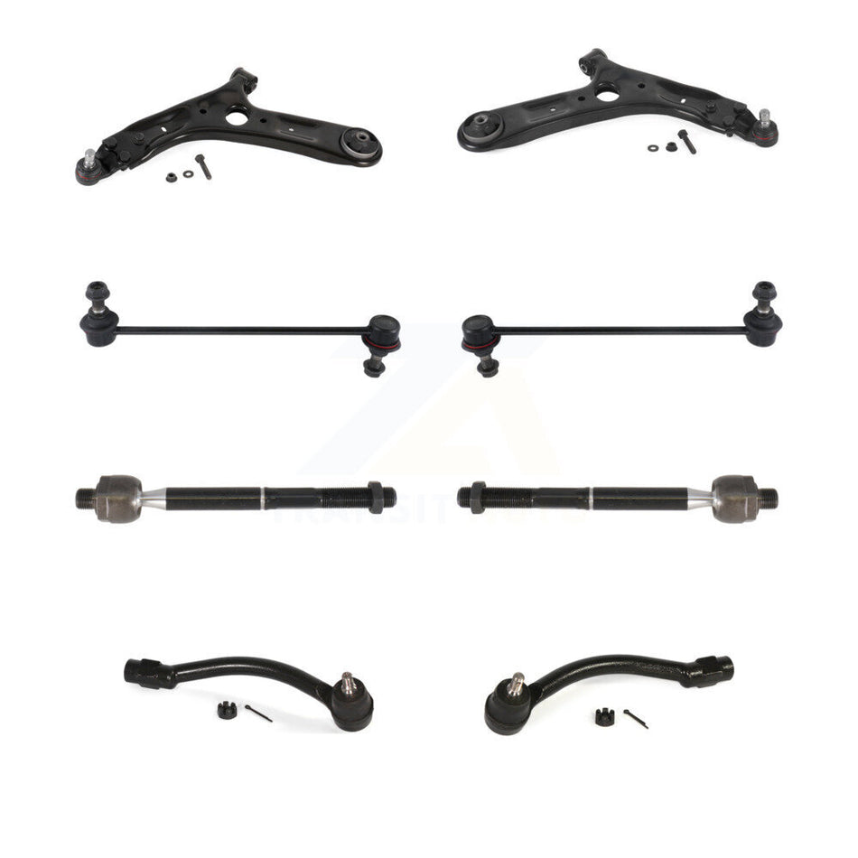 Front Suspension Control Arm And Ball Joint Tie Rod End Link Kit (8Pc) For Kia Soul EV KTR-104151