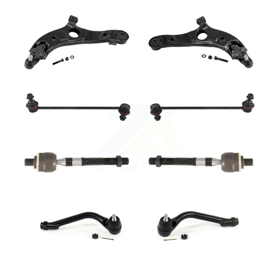 Front Control Arm & Ball Joint Tie Rod End Link Kit (8Pc) For Hyundai Santa Fe Sport Kia KTR-104474