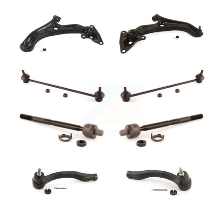 Front Control Arm Ball Joint Assembly Tie Rod End Link Kit (8Pc) For 2009-2014 Honda Fit KTR-104475