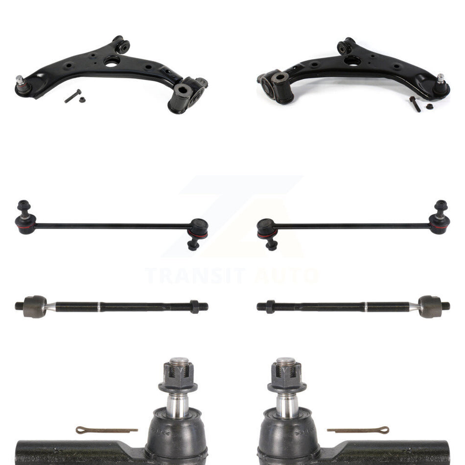 Front Control Arm Ball Joint Assembly Tie Rod End Link Kit (8Pc) For 2013-2016 Mazda CX-5 KTR-104480