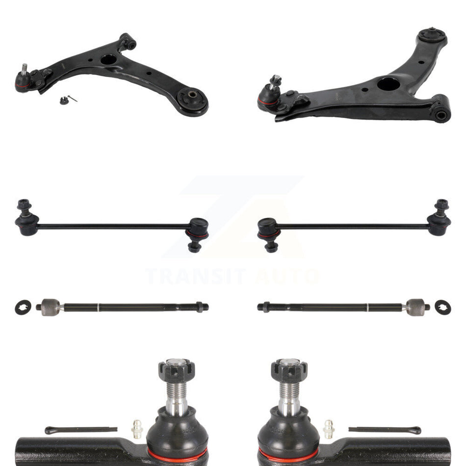 Front Suspension Control Arm And Ball Joint Tie Rod End Link Kit (8Pc) For Toyota Corolla KTR-104482