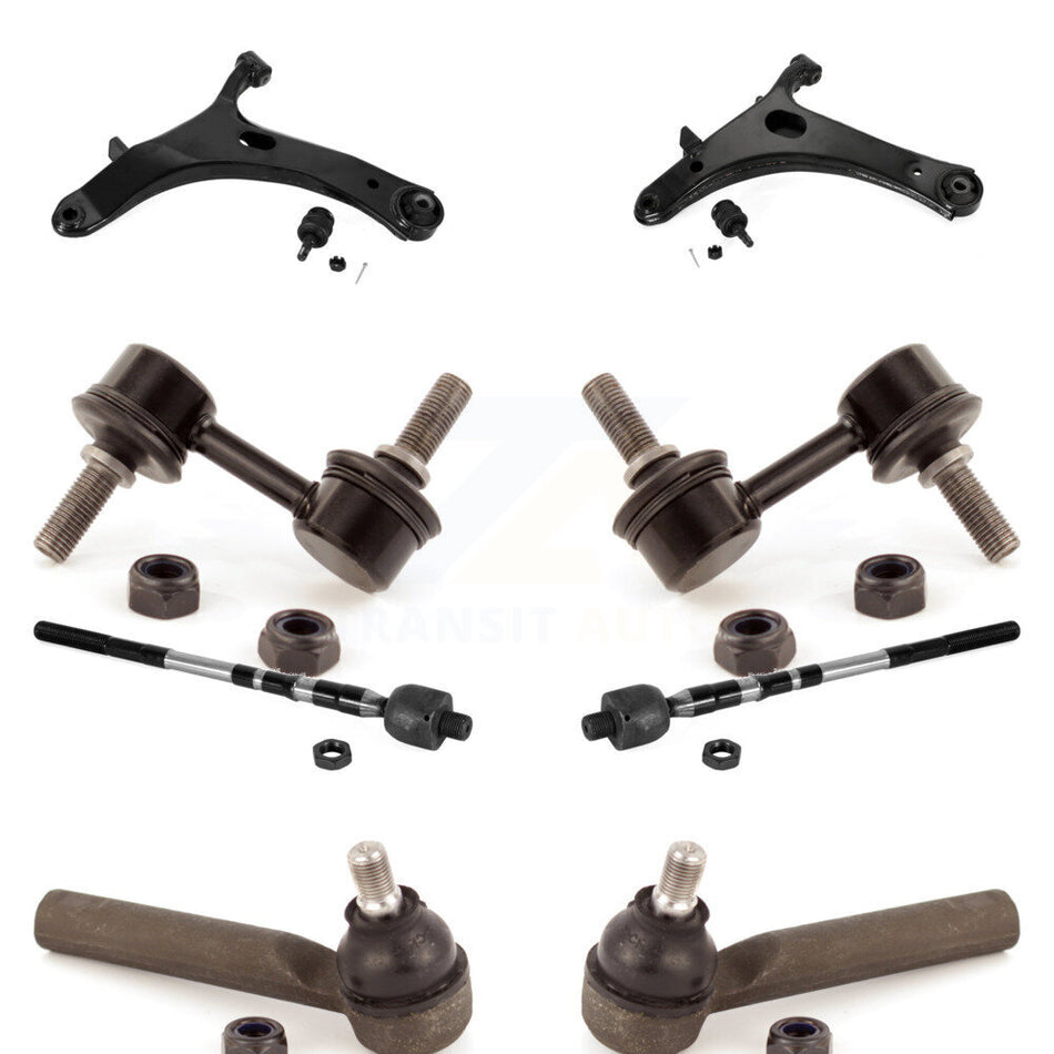 Front Suspension Control Arm And Ball Joint Tie Rod End Link Kit (8Pc) For Subaru Impreza KTR-104483