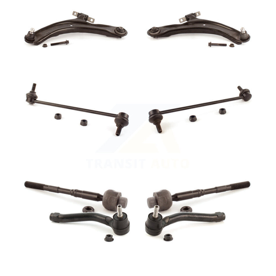 Front Control Arm Ball Joint Assembly Tie Rod End Link Kit (8Pc) For Nissan Rogue Select KTR-104576