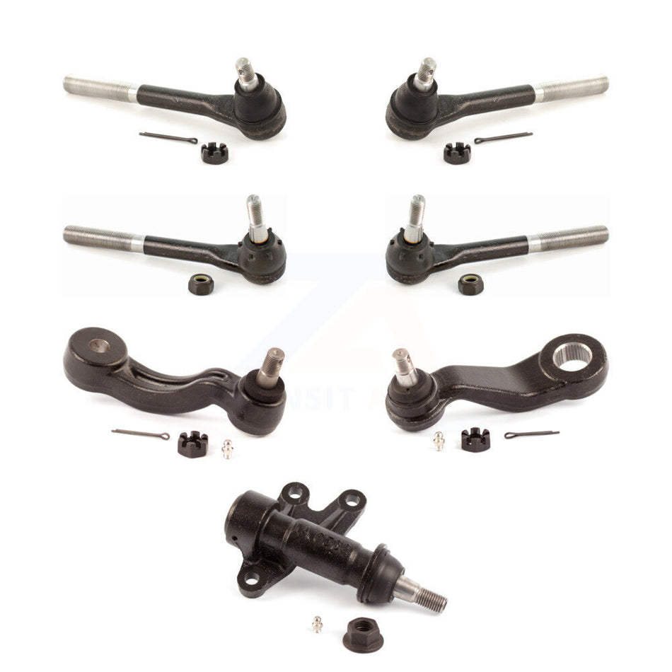 Front Inner Outer Tie Rod Pitman Idler Arm & Bracket Kit (7Pc) For K1500 Chevrolet GMC KTR-105103