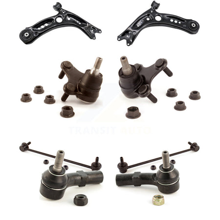 Front Suspension Control Arm Tie Rod End Link Ball Joint Kit (8Pc) For Volkswagen Jetta R KTR-105141