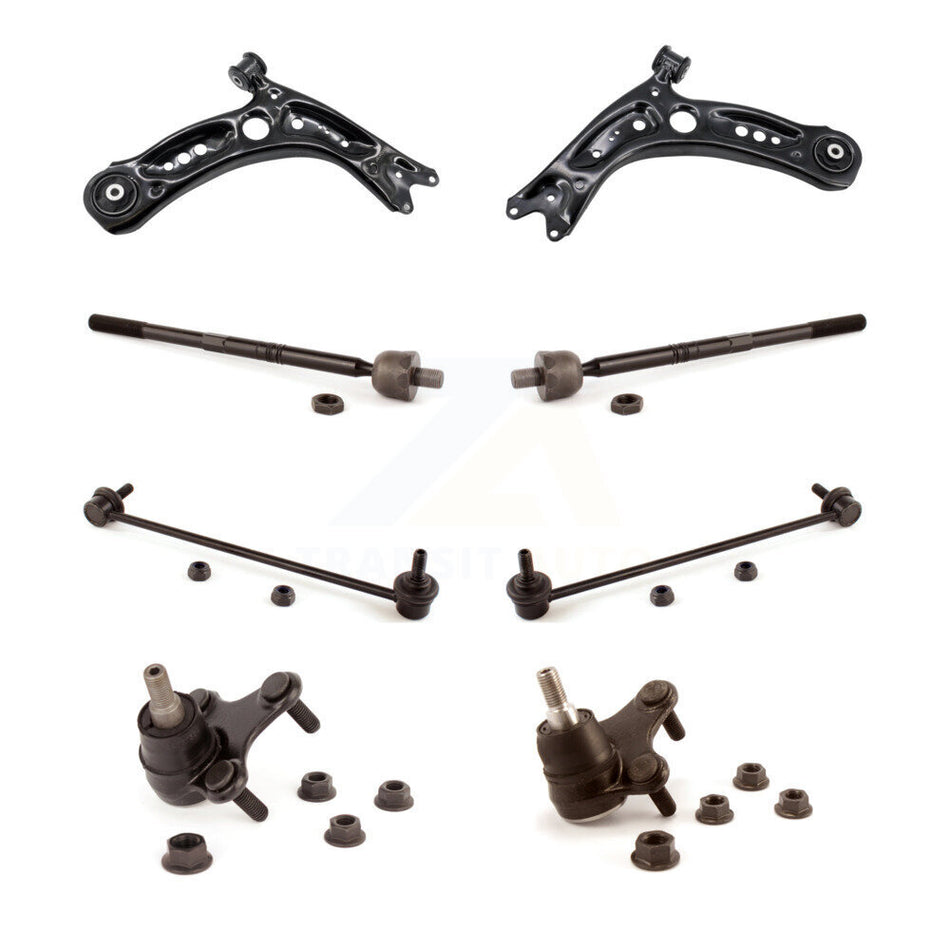 Front Suspension Control Arm Tie Rod End Link Ball Joint Kit (8Pc) For Volkswagen Jetta R KTR-105145