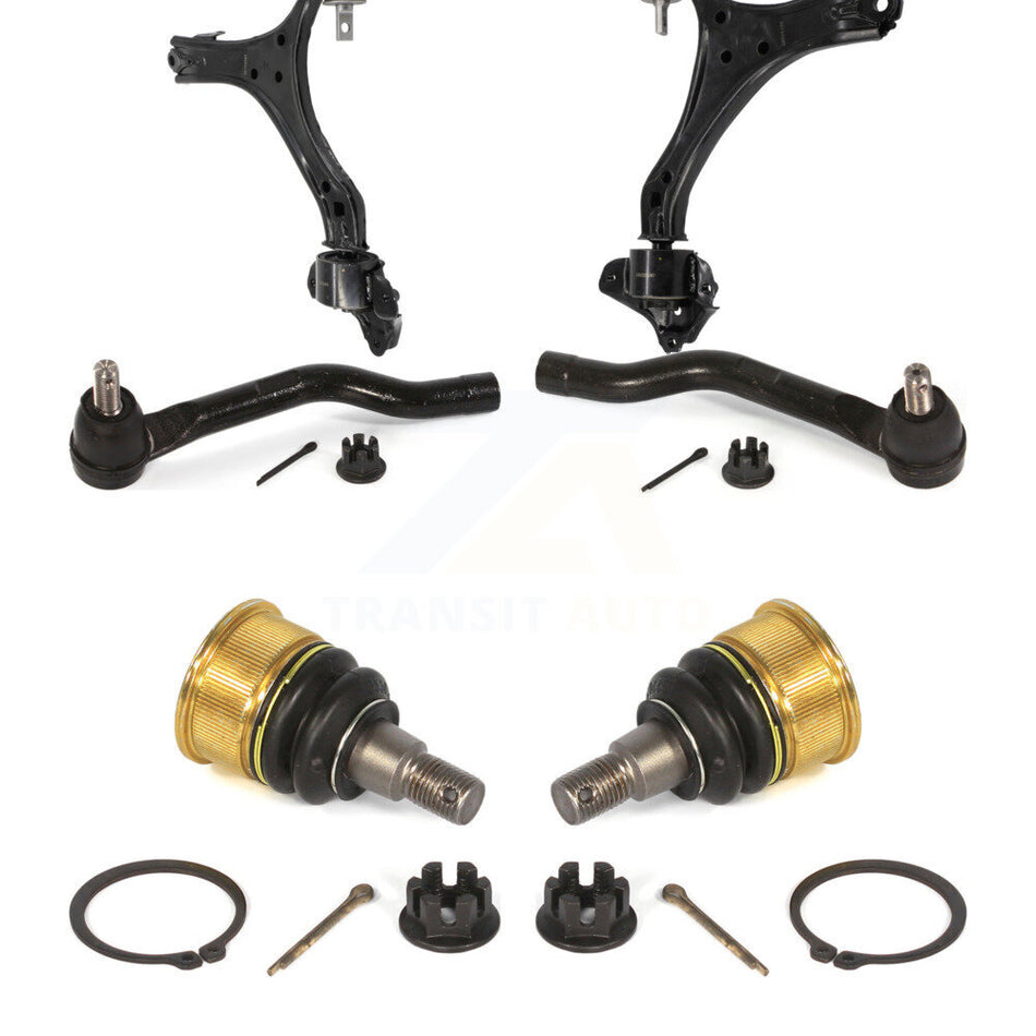 Front Suspension Control Arm With Tie Rod End And Ball Joint Kit (6Pc) For Honda Accord KTR-105146