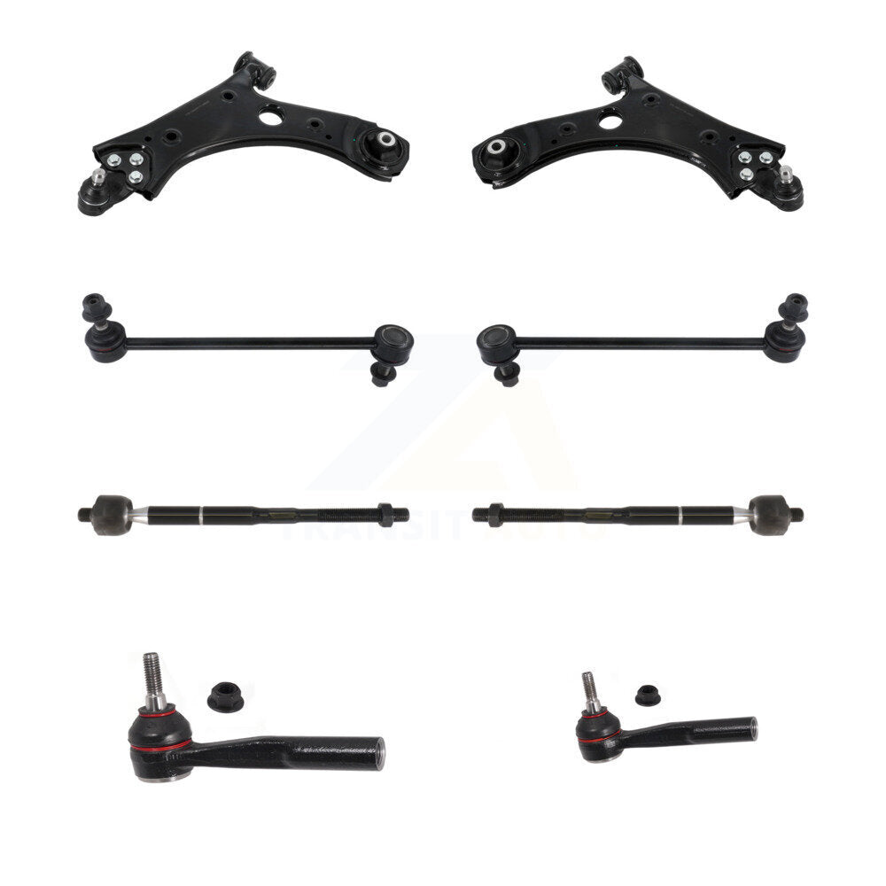Front Suspension Lower Control Arm Ball Joint Tie Rod End Link Kit (8Pc) For Jeep Compass KTR-105479