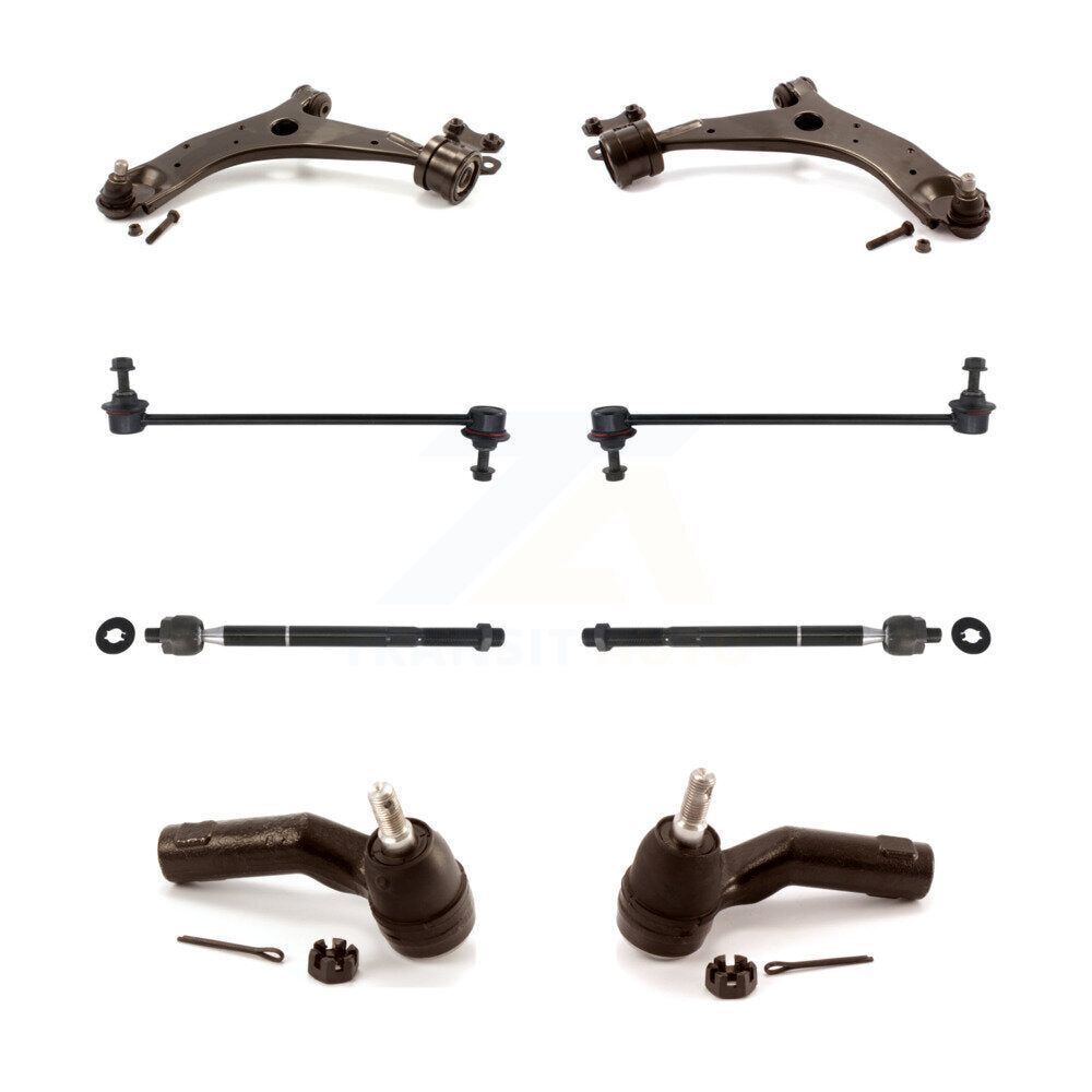 Front Lower Control Arm & Ball Joint Tie Rod End Link Kit (8Pc) For Mazda 3 Turbocharged KTR-105481