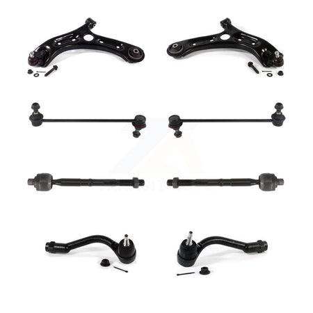 Front Lower Control Arm And Ball Joint Tie Rod End Link Kit (8Pc) For Hyundai Tucson Kia KTR-105490