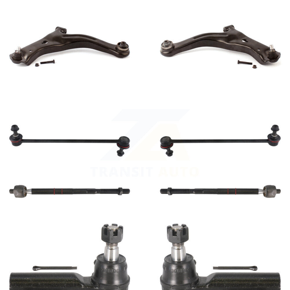 Front Lower Control Arm And Ball Joint Inner & Outer Tie Rod End Link Kit (8Pc) For Ford KTR-105550