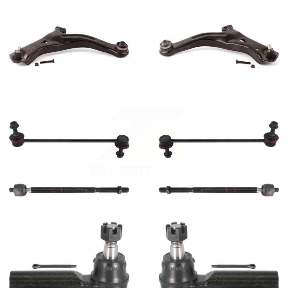 Front Lower Control Arm And Ball Joint Inner & Outer Tie Rod End Link Kit (8Pc) For Ford KTR-105552