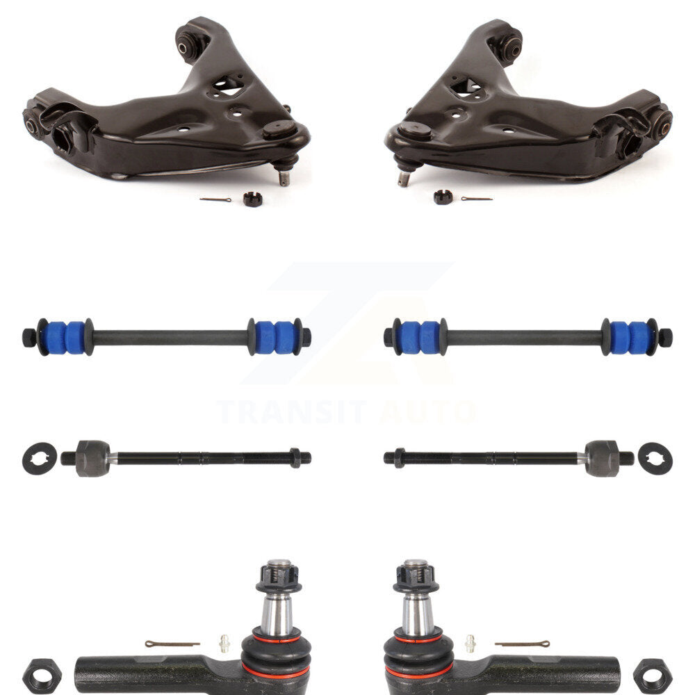 Front Lower Control Arm Ball Joint Assembly Inner & Outer Tie Rod End Link Kit (8Pc) For KTR-105555