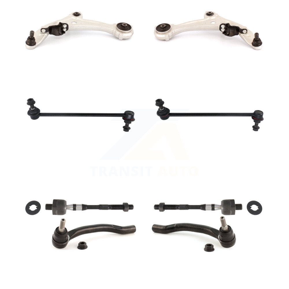 Front Lower Control Arm Ball Joint Tie Rod End Link Kit (8Pc) For 13 Nissan Altima Coupe KTR-105585