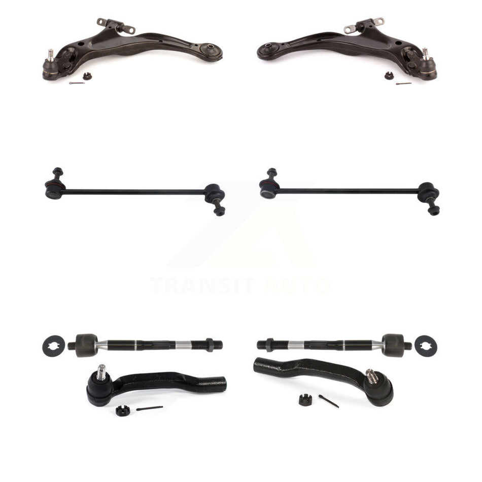 Front Lower Control Arm Ball Joint Assembly Tie Rod End Link Kit (8Pc) For Toyota Sienna KTR-105589
