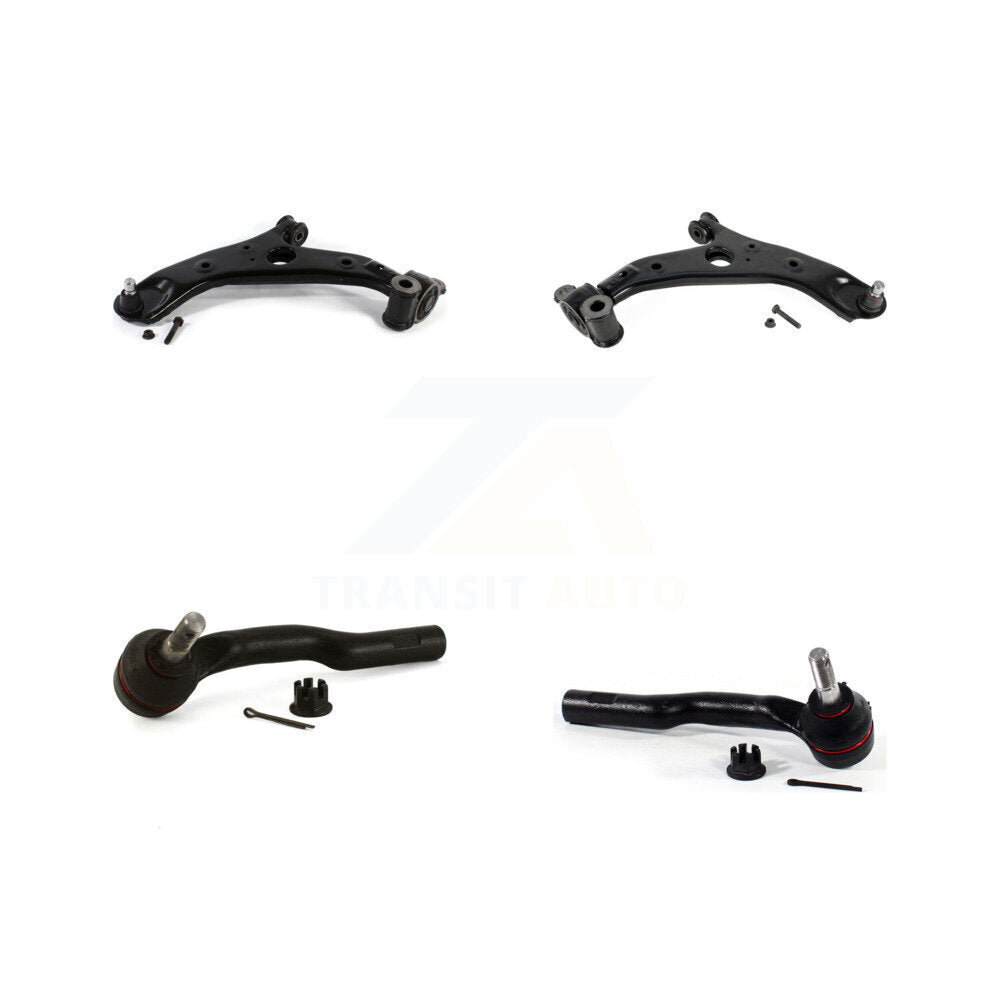 Front Suspension Lower Control Arm Assembly & Outer Tie Rod End Kit For 2014-2017 Mazda 6 KTR-105592