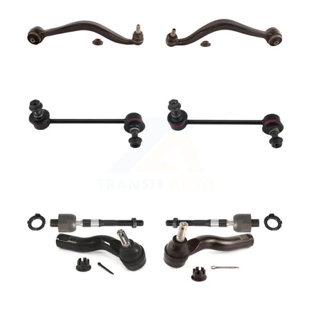 Front Lower Rearward Control Arm Ball Joint Tie Rod End Link Kit (8Pc) For Ford Fusion 6 KTR-105611