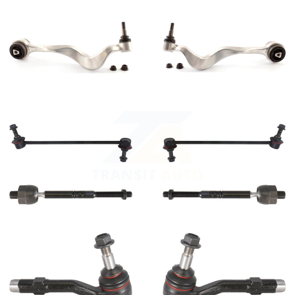 Front Lower Forward Control Arm & Ball Joint Tie Rod End Link Kit (8Pc) For 2011 BMW 550i KTR-105622