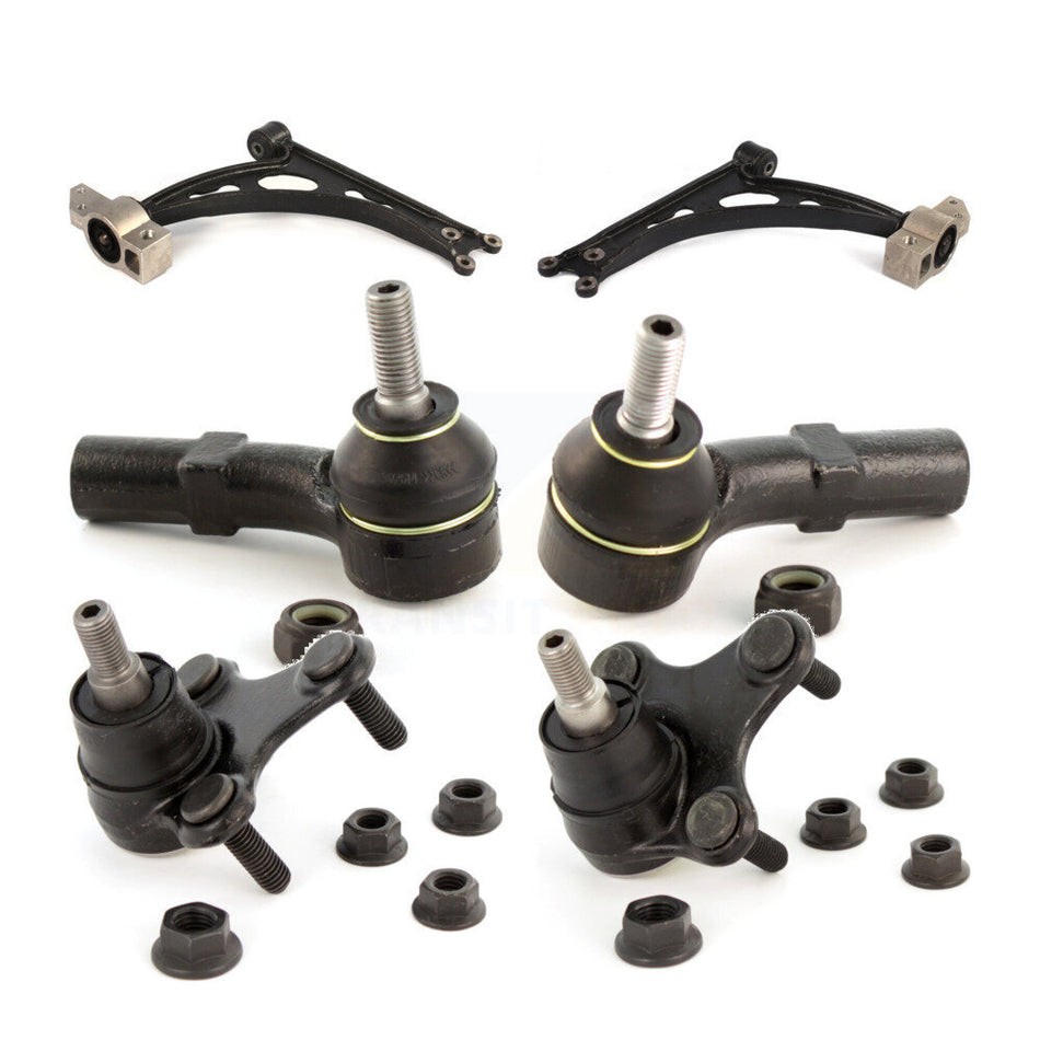 Front Lower Control Arm Tie Rod End Ball Joint Kit (6Pc) For Volkswagen Jetta Golf GTI A3 KTR-105641