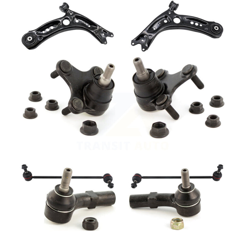 Front Lower Control Arm Tie Rod End Link Ball Joint Kit (8Pc) For Volkswagen Jetta Audi KTR-105648
