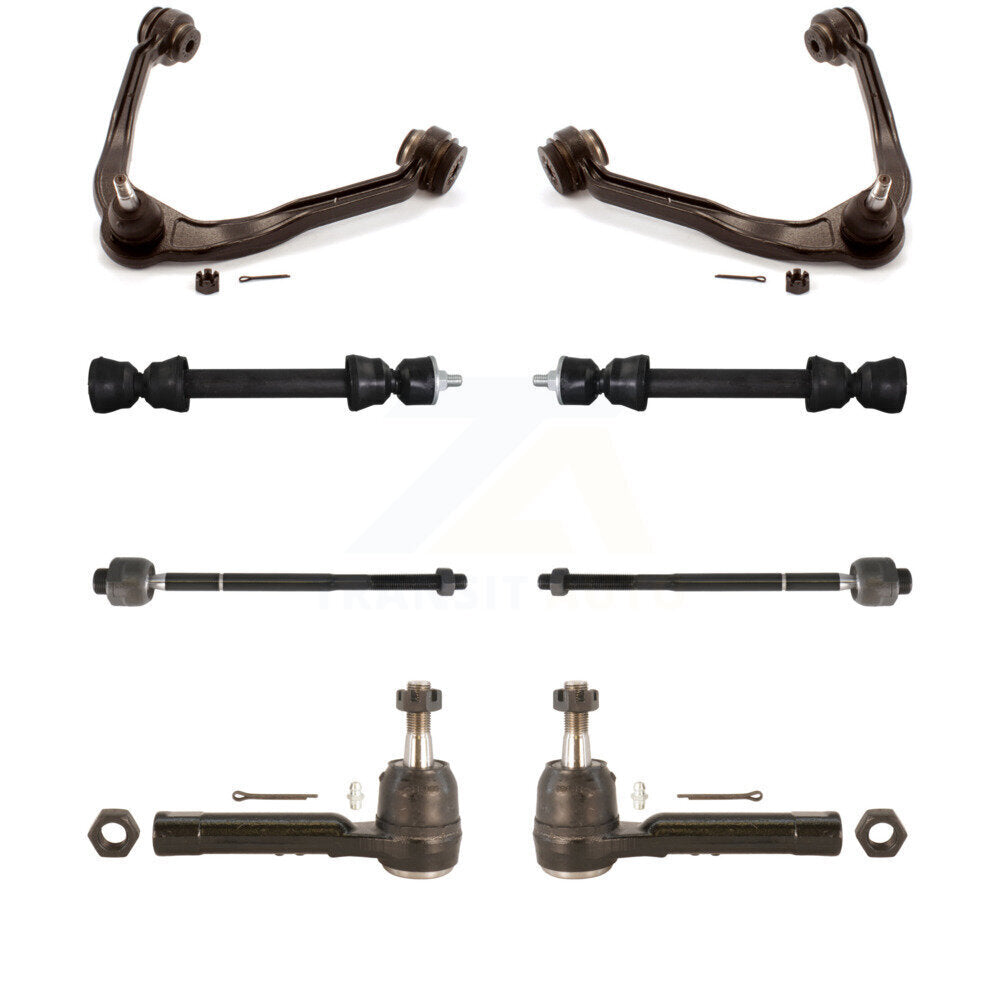 Front Upper Control Arm And Ball Joint Tie Rod End Link Kit For GMC Sierra 1500 Chevrolet KTR-105660
