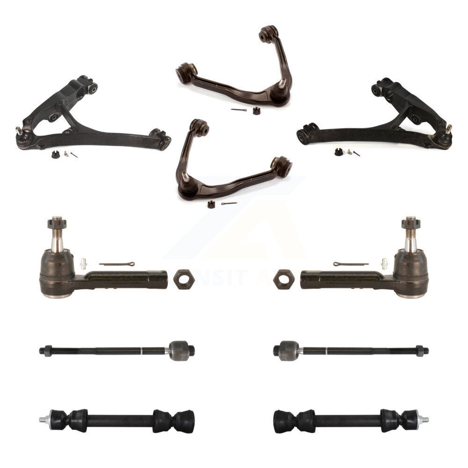 Front Upper & Lower Control Arms Tie Rods Link Sway Bar Kit (10Pc) For GMC Sierra 1500 KTR-105755
