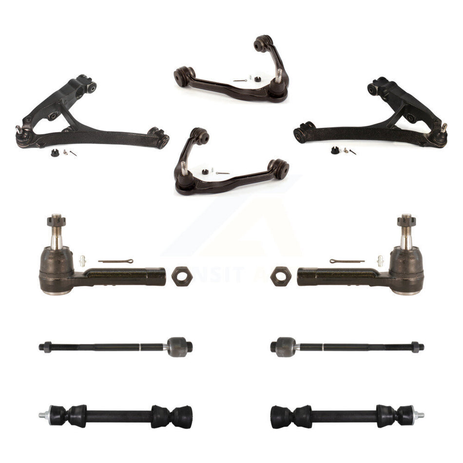 Front Upper & Lower Control Arms Tie Rods Link Sway Bar Kit (10Pc) For GMC Sierra 1500 KTR-105756