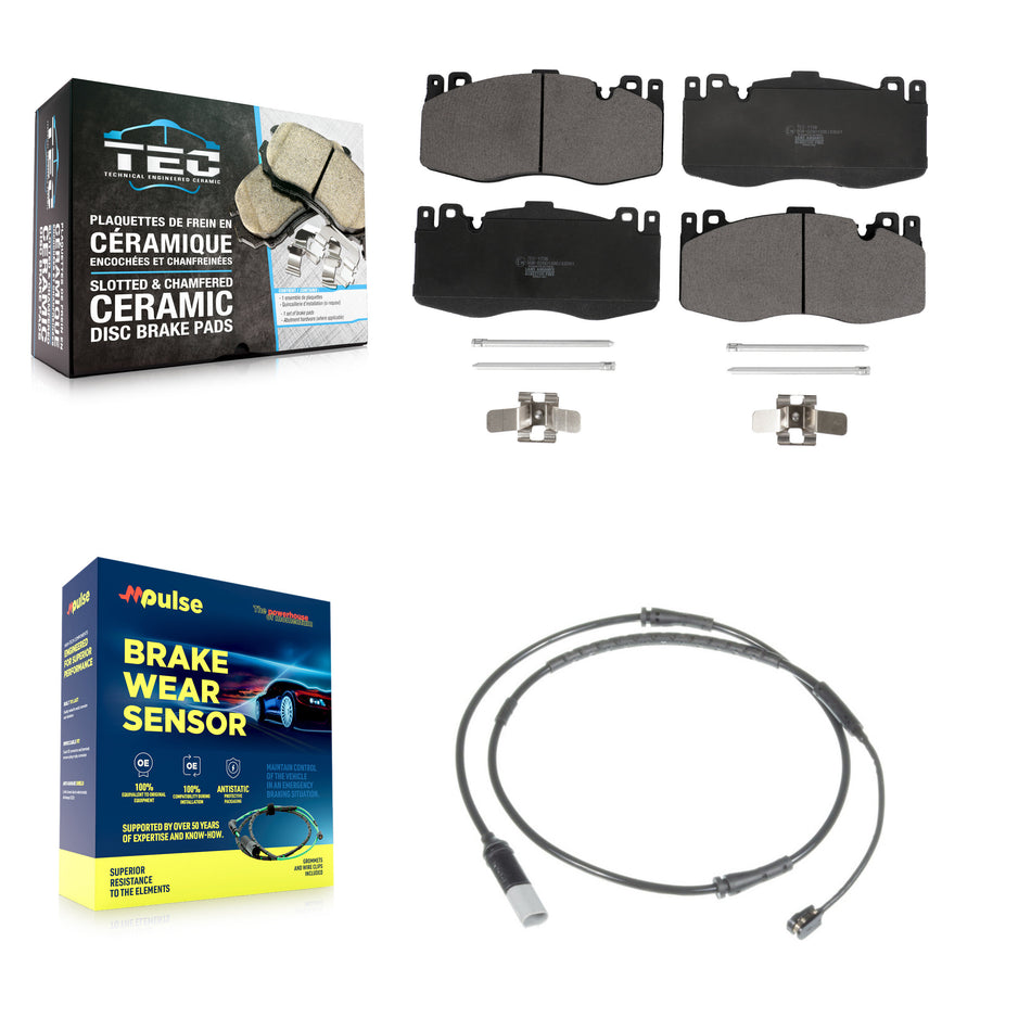 Front Ceramic Disc Brake Pads And Wear Sensors Kit For BMW M6 Gran Coupe KTW-100005