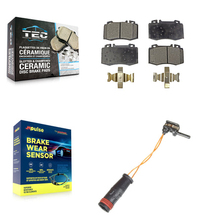Front Ceramic Brake Pad Wear Sensor Kit For Mercedes-Benz E350 C230 SL500 SLK350 S430 C32 KTW-100011