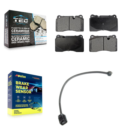 Front Ceramic Disc Brake Pads And Wear Sensors Kit For Volkswagen Touareg KTW-100039
