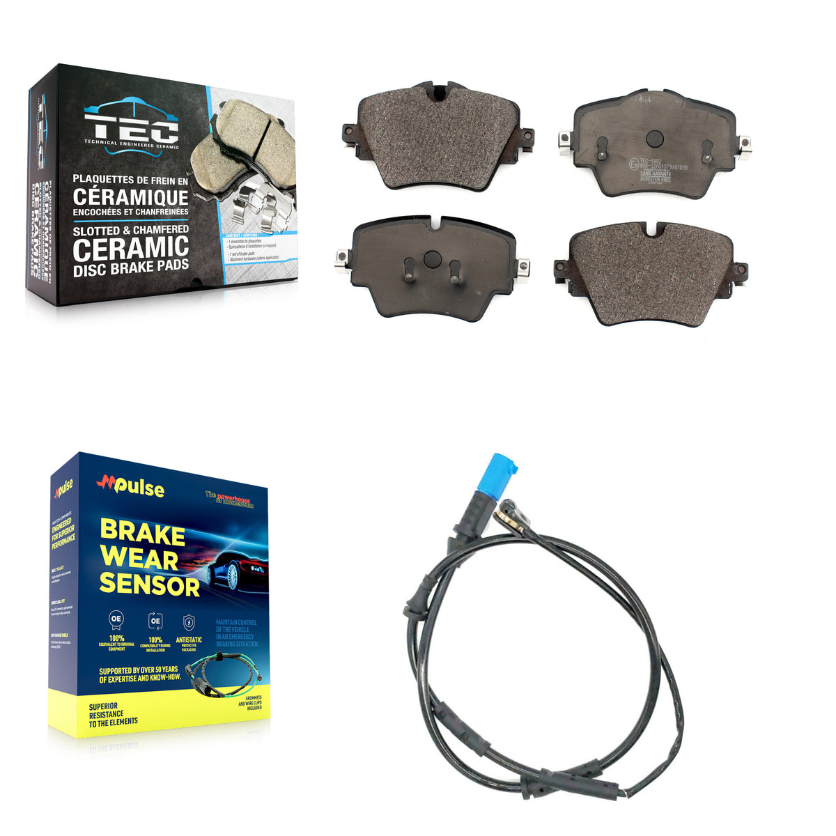 Front Ceramic Disc Brake Pads And Wear Sensors Kit For BMW X3 X4 KTW-100074
