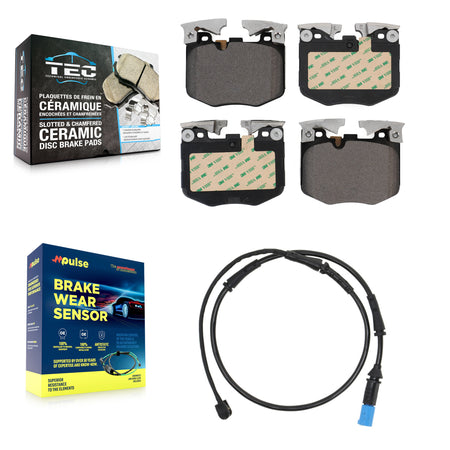 Front Ceramic Disc Brake Pads And Wear Sensors Kit For BMW X5 X7 KTW-100097