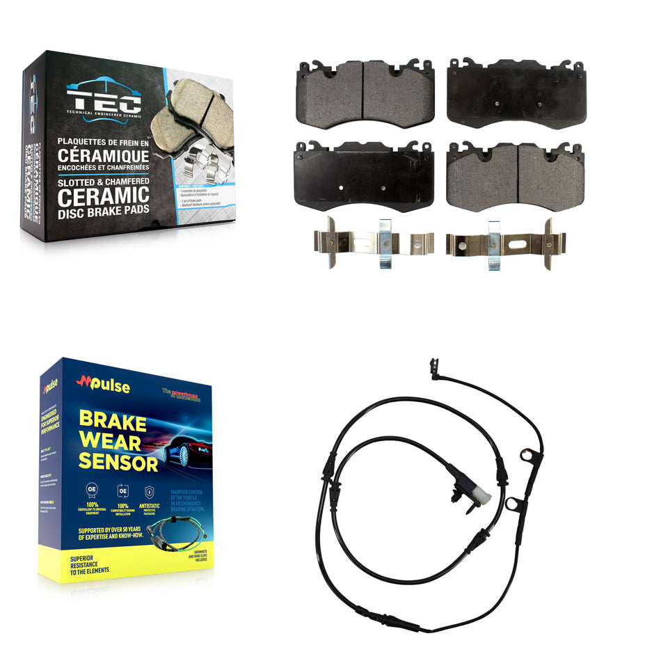 Front Ceramic Disc Brake Pads And Wear Sensors Kit For Land Rover Range Sport KTW-100100