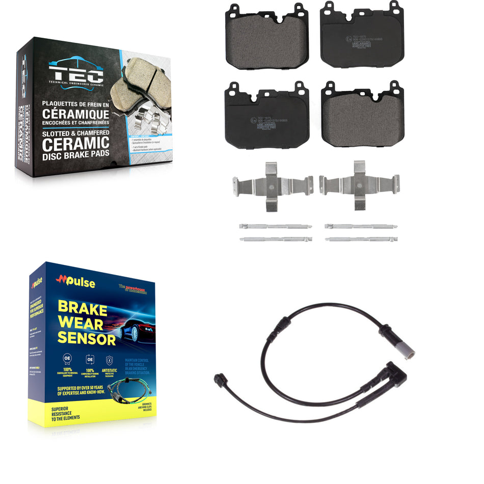 Front Ceramic Disc Brake Pads And Wear Sensors Kit For Mini Cooper KTW-100110