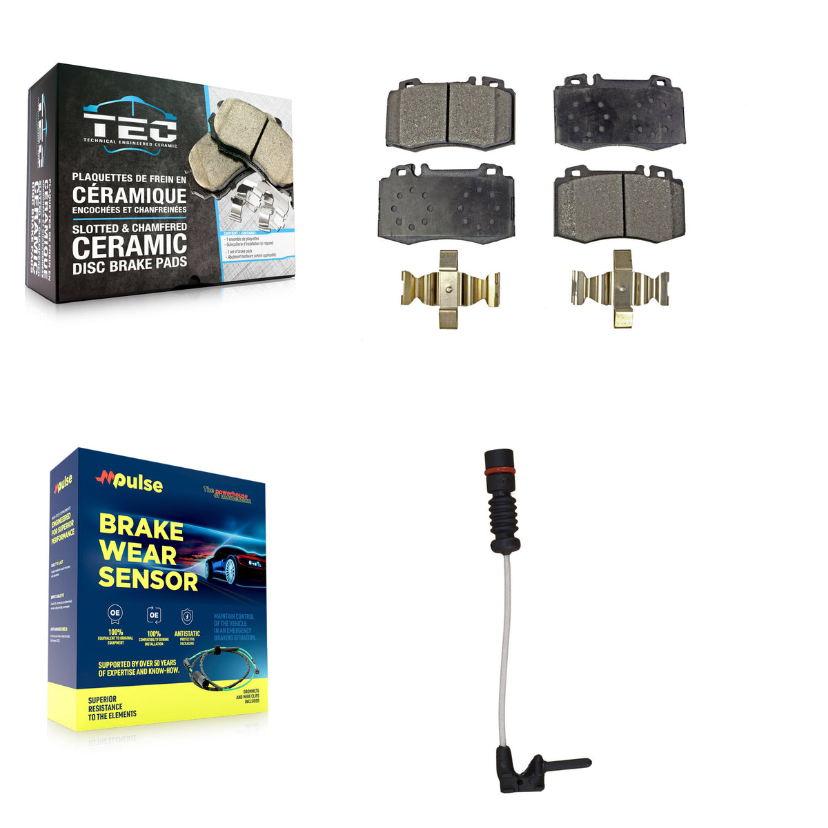 Front Ceramic Disc Brake Pad And Wear Sensor Kit For Mercedes-Benz SL500 SL600 S600 CL500 KTW-100113