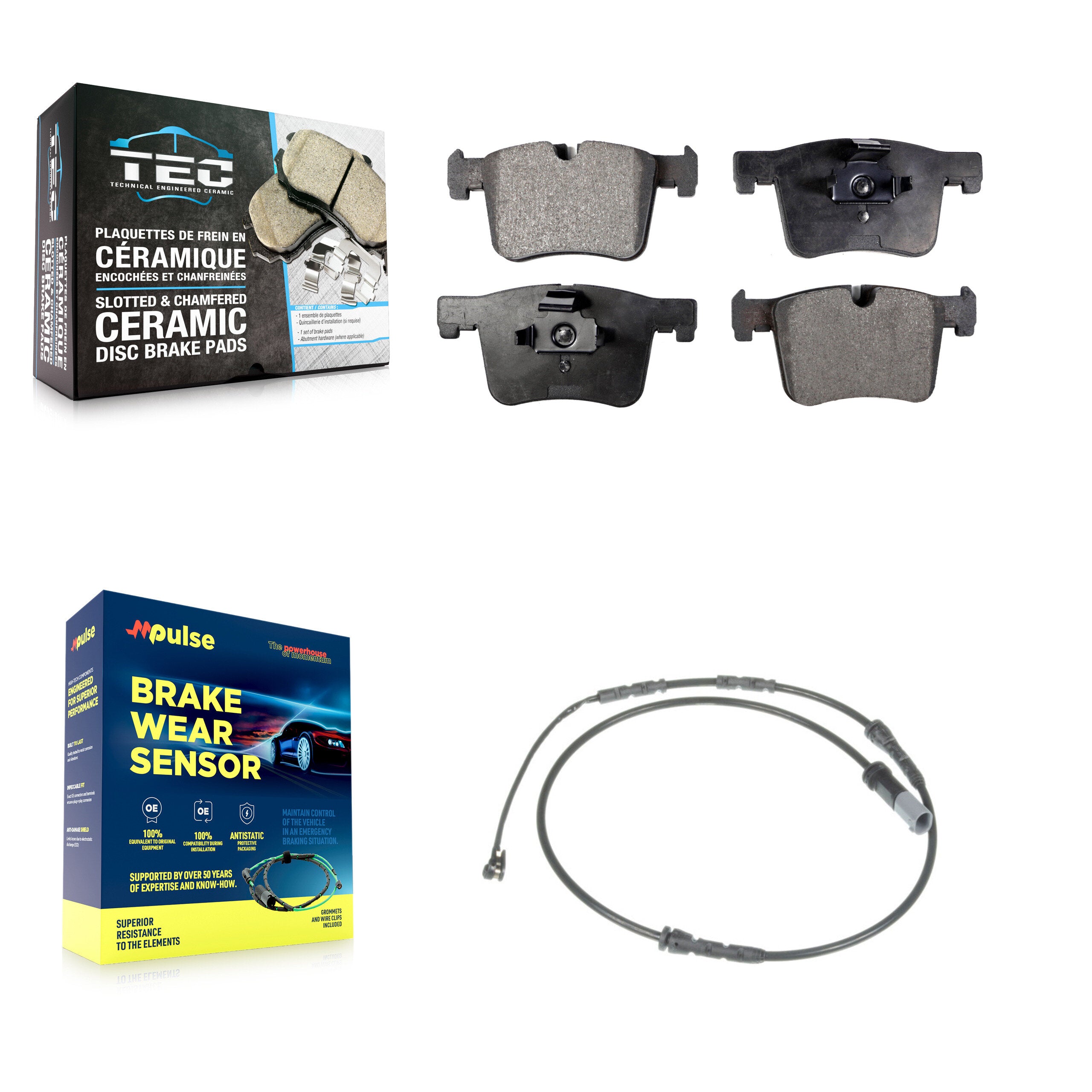 Front Ceramic Disc Brake Pads And Wear Sensors Kit For BMW X3 X4 KTW-100128