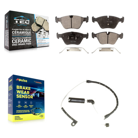 Front Ceramic Disc Brake Pads And Wear Sensors Kit For BMW Z4 KTW-100140