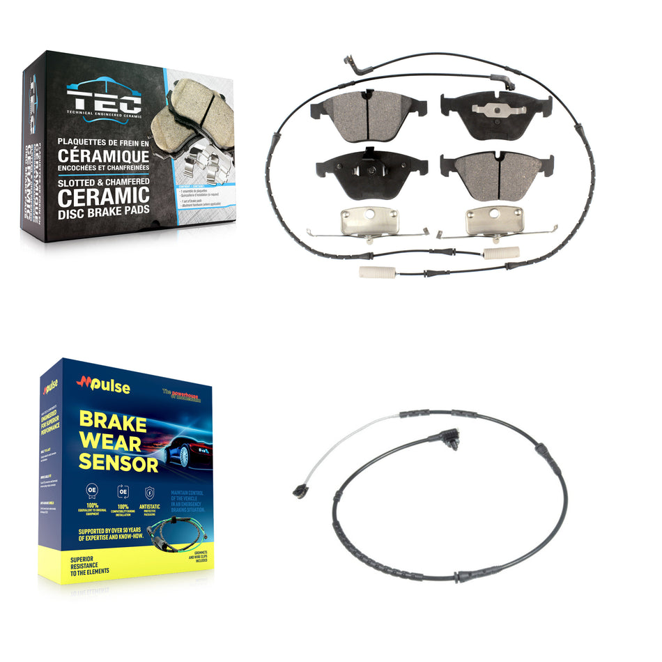 Front Ceramic Disc Brake Pads And Extra Wear Sensors Kit For BMW Z4 KTW-100151