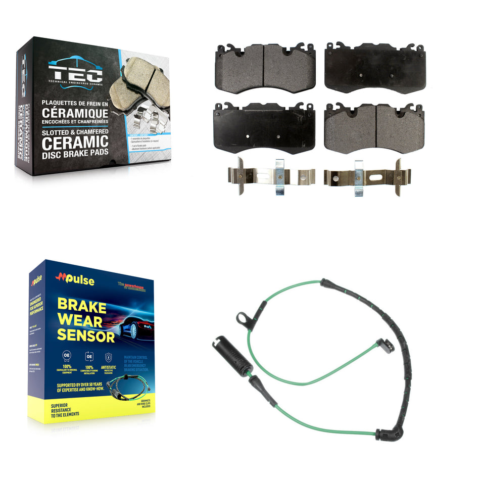 Front Ceramic Disc Brake Pads And Wear Sensors Kit For Land Rover Range KTW-100171