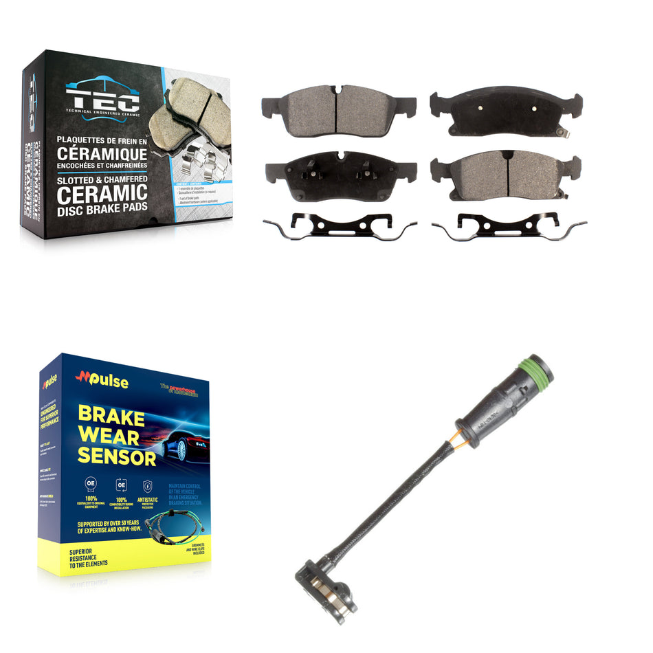 Front Ceramic Disc Brake Pads Wear Sensor Kit For Mercedes-Benz GLE400 GL350 GLS450 GL450 KTW-100212