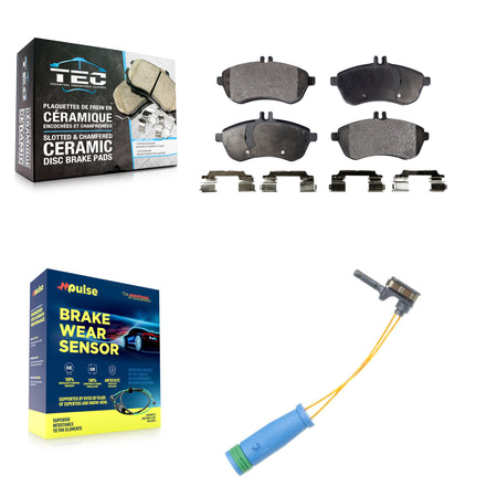Front Ceramic Brake Pad Wear Sensor Kit For Mercedes-Benz C250 1.8L Without Sport Package KTW-100213
