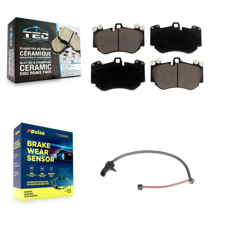 Front Ceramic Disc Brake Pads And Wear Sensors Kit For Audi R8 KTW-100226