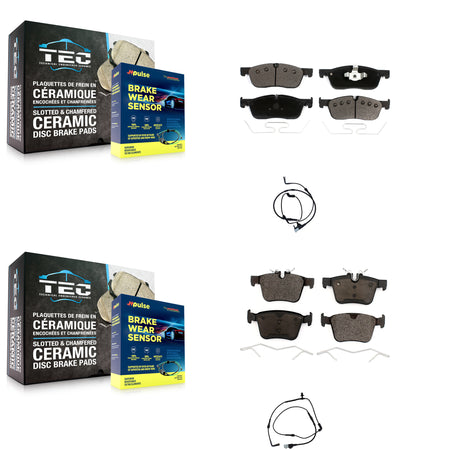 Front Rear Ceramic Disc Brake Pads And Wear Sensors Kit For Land Rover Range Evoque KTW-100250