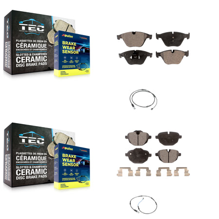 Front Rear Ceramic Disc Brake Pad & Wear Sensor Kit For BMW 535i 528i 535d ActiveHybrid 5 KTW-100260