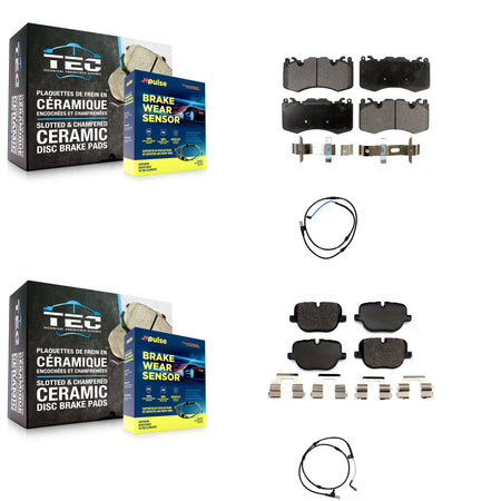 Front Rear Ceramic Brake Pads Wear Sensor Kit For Land Rover Range Sport with 380mm Rotor KTW-100266