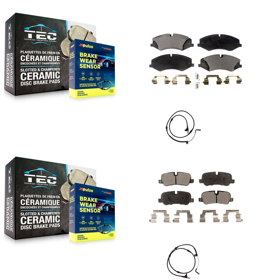 Front Rear Ceramic Brake Pads Wear Sensor Kit For Land Rover Range Sport with 360mm Rotor KTW-100267