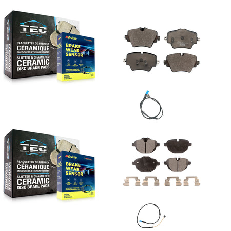 Front Rear Ceramic Disc Brake Pads And Wear Sensors Kit For BMW X4 KTW-100274