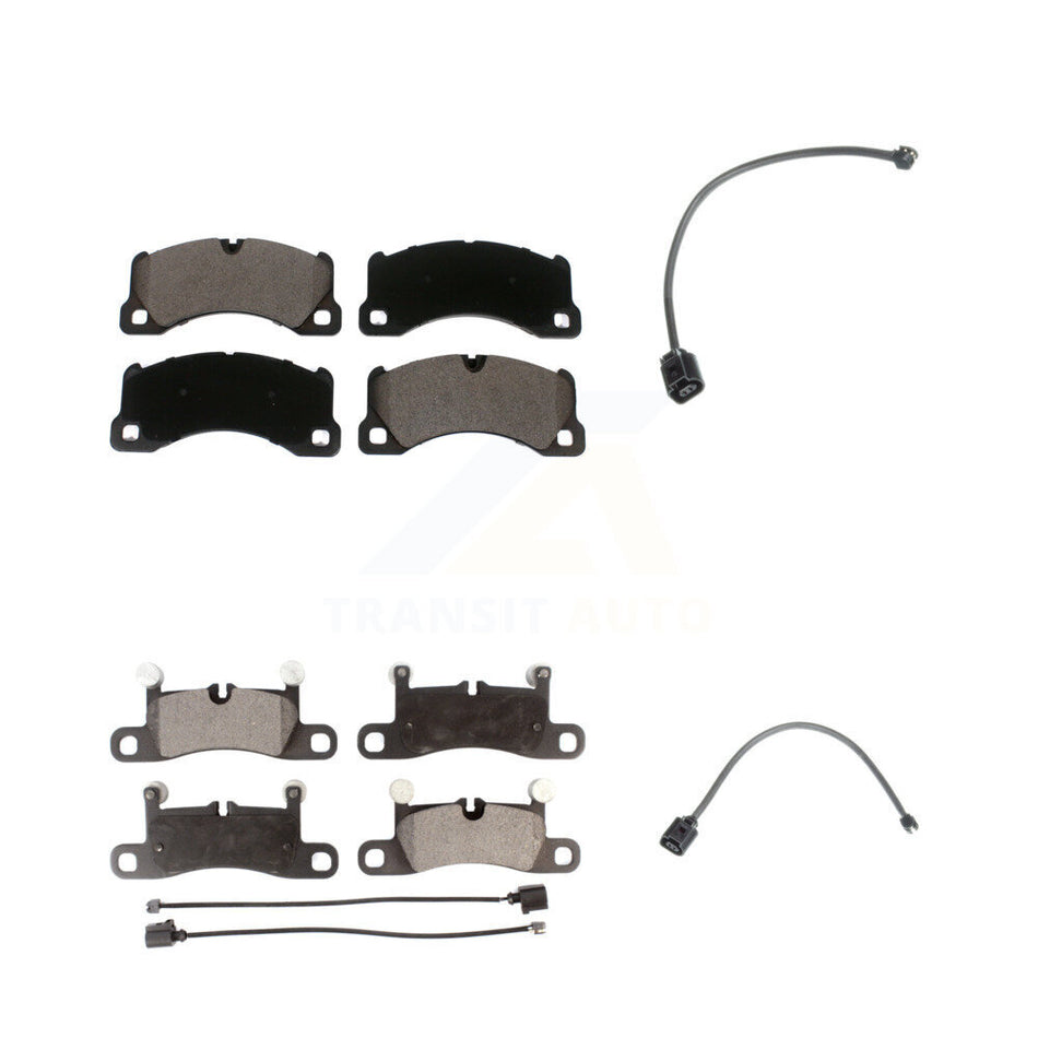 Front Rear Ceramic Disc Brake Pads Extra Wear Sensor Kit For Porsche Cayenne with Harness KTW-100301