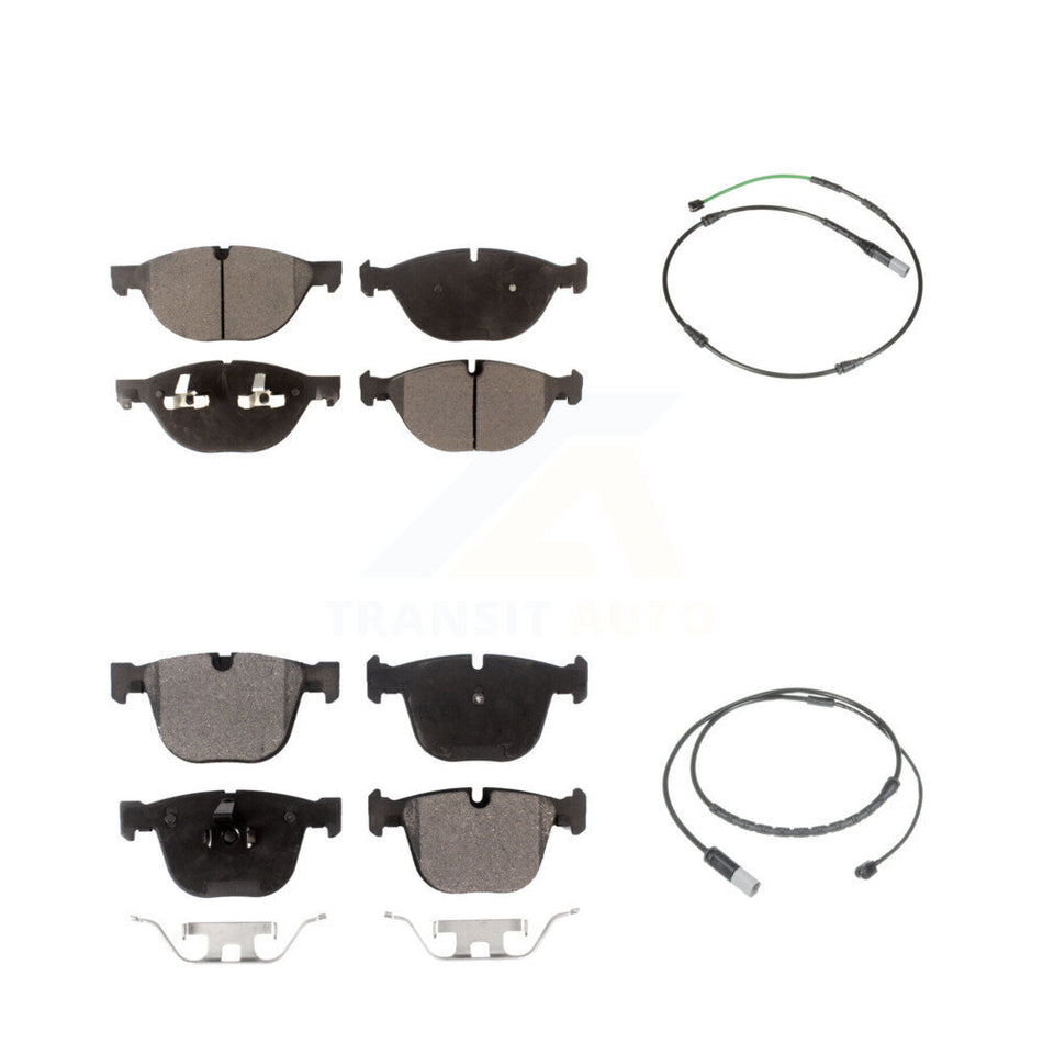 Front Rear Ceramic Disc Brake Pads And Wear Sensors Kit For BMW X5 X6 xDrive50i with 4.4L KTW-100324